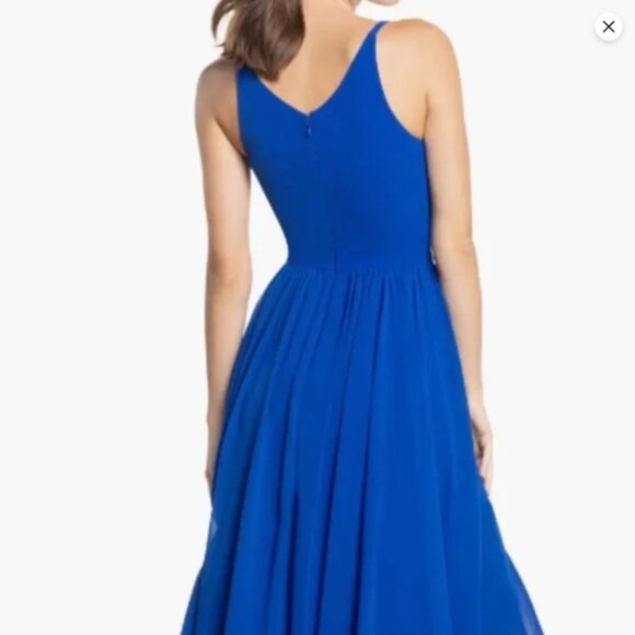 Dress the Population Alicia Mixed Media Midi Dress, Small, Electric Blue - Picture 2 of 13